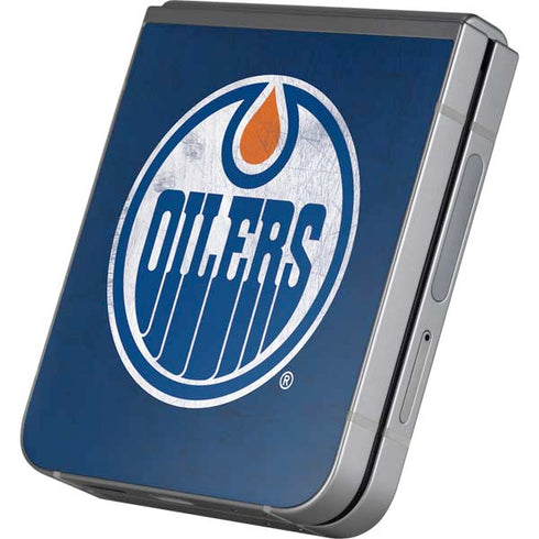 NHL Edmonton Oilers Distressed Galaxy Z Flip6 Skin